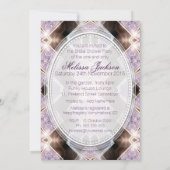 Soft Lilac Glitzer Princess Brautparty Einladung (Rückseite)