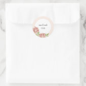 Soft Lilac Rose Wasserfarbe Runder Aufkleber (Tasche)