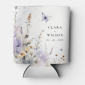 Soft Lilac Wildblume Butterfly Garden Wedding Dosenkühler (Vorderseite)