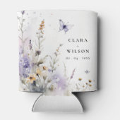 Soft Lilac Wildblume Butterfly Garden Wedding Dosenkühler (Rückseite)