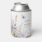 Soft Lilac Wildblume Butterfly Garden Wedding Dosenkühler (Kanne Rückseite)