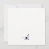 Soft Lilac Wildblume Butterfly Garden Wedding Einladung (Rückseite)