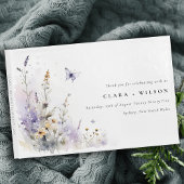 Soft Lilac Wildblume Butterfly Garden Wedding Gästebuch