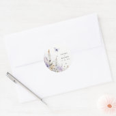 Soft Lilac Wildblume Butterfly Garden Wedding Runder Aufkleber (Umschlag)