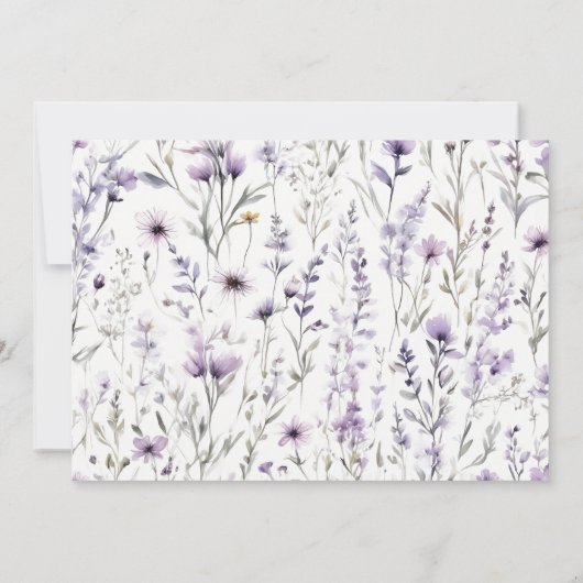 Soft Lilac Wildblume Butterfly Garden Wedding Save The Date (Rückseite)