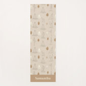 Soft Line Art Yoga Flow Minimalist Yogamatte (Vorderseite)