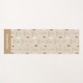 Soft Line Art Yoga Flow Minimalist Yogamatte (Vorderseite (Horizontal))