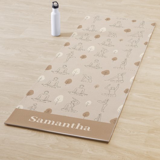 Soft Line Art Yoga Flow Minimalist Yogamatte (Beispiel)