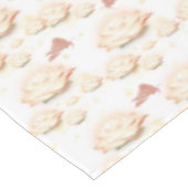 Soft Lotus Blossom & Butterfly Glühtablette Tischdecke (Schrägansicht)