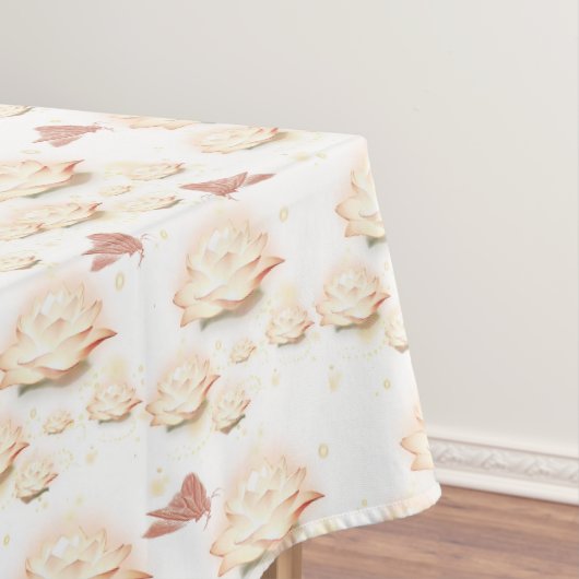 Soft Lotus Blossom & Butterfly Glühtablette Tischdecke (Beispiel)
