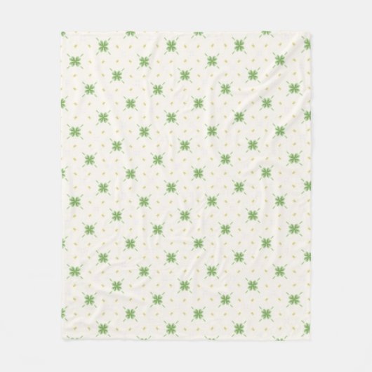 Soft Lucky clover charm Fleecedecke (Vorderseite)