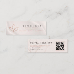 Soft Luxury Minimalistische Rose Gold Schönheitsma Mini Visitenkarte