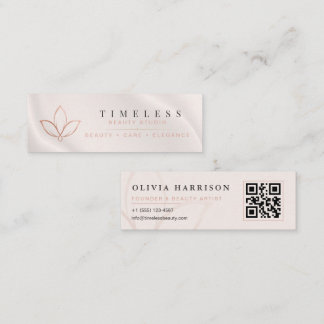Soft Luxury Minimalistische Rose Gold Schönheitsma Mini Visitenkarte