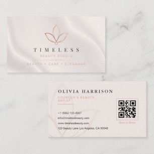 Soft Luxury Minimalistische Rose Gold Schönheitsma Visitenkarte