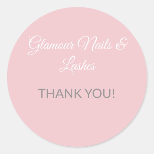 Soft Luxury Thank You Stickers for Beauty Business (Vorderseite)