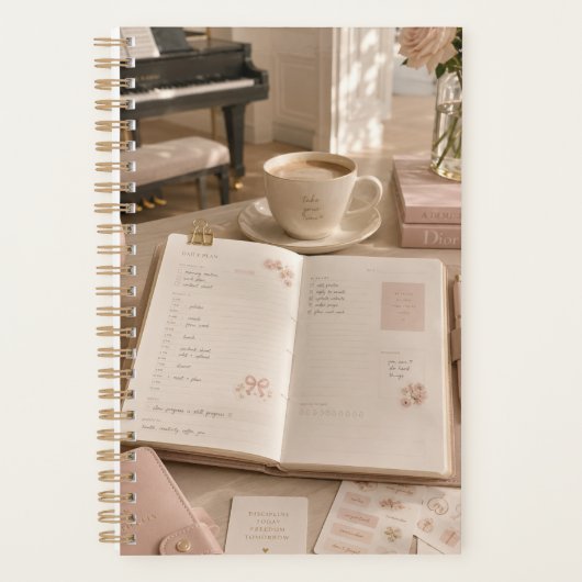Soft Luxus Musik & Kaffee Schreibwaren Planer (Vorderseite)