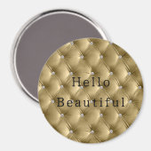 Soft Luxus Warm Gold Imitate Velvet Magnet (Vorderseite/Rückseite)