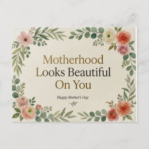 Soft Mama Club Blumen Grußkarte Feiertagspostkarte