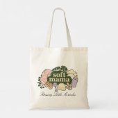 Soft Mama Retro Baby Essentials Design | Süße Mott Tragetasche (Rückseite)