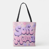 Soft Mama Retro-Blasen-Typografie Tasche (Rückseite)