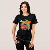 Soft Mama Retro-Blumen- Groovy-Design | Cute Boho  Tri-Blend Shirt (Vorderseite voll)