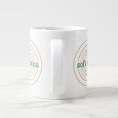 Soft Mama: Retro Groovy Rundes Abzeichen Mutter Lo Jumbo-Tasse (Rückseite)