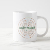 Soft Mama: Retro Groovy Rundes Abzeichen Mutter Lo Jumbo-Tasse (Rechts)