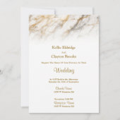 Soft Marble Fade Wedding Invitation Einladung (Vorderseite)