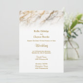 Soft Marble Fade Wedding Invitation Einladung (Stehend Vorderseite)
