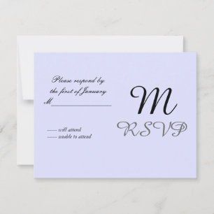 Soft Mauve erste Antwortkarte RSVP Karte