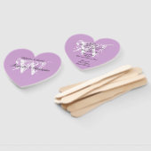 Soft Mauve Lilac Chic Monogram Wedding Program Fächer (Non-assembled)