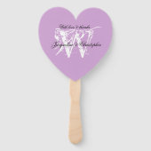 Soft Mauve Lilac Chic Monogram Wedding Program Fächer (Vorderseite)