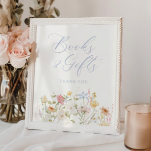 Soft Meadow Blue Skriptbücher und Geschenke Poster