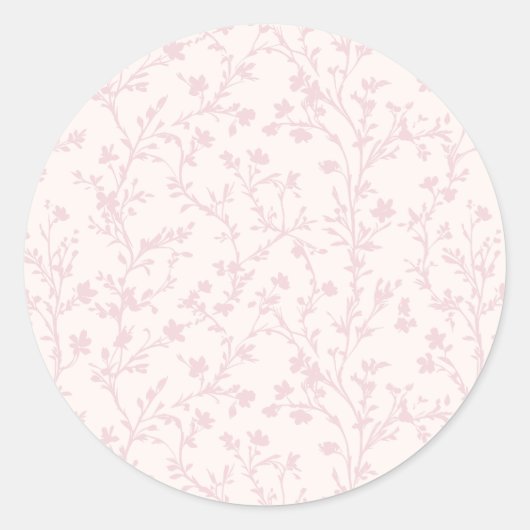 Soft Meadow Blush Pink - Neutral Runder Aufkleber (Vorderseite)