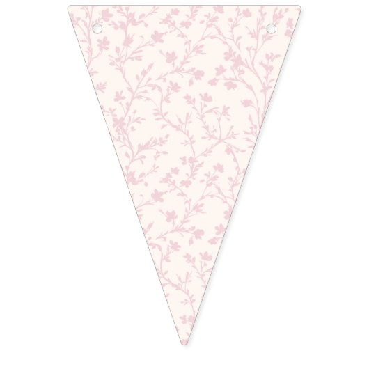 Soft Meadow Blush Pink - Neutral Wimpelkette (Erste Fahne)