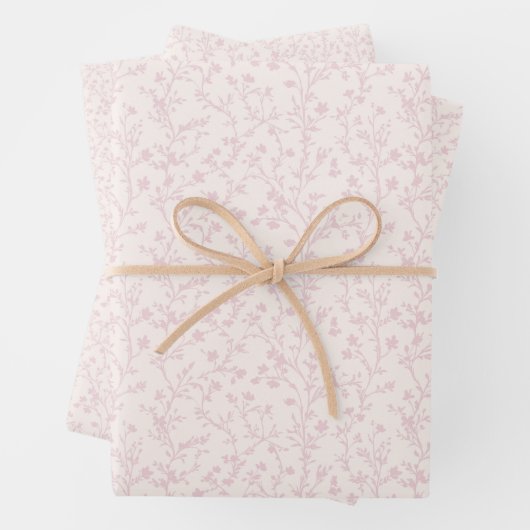 Soft Meadow Blush Rosa - Neutral Geschenkpapier Set (Beispiel)