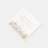 Soft Meadow Blush Script Baby Dusche Serviette (Ecke)