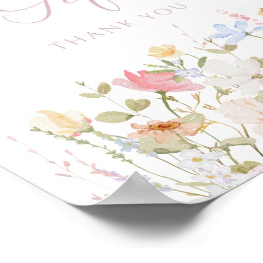 Soft Meadow Blush Skriptbücher und Geschenke Poster (Ecke)