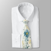 Soft Meadow Daisy Aquarell Krawatte (Gebunden)