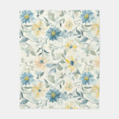 Soft Meadow Daisy Watercolor Fleecedecke (Vorderseite)