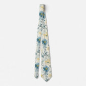 Soft Meadow Daisy Watercolor Krawatte (Rückseite)