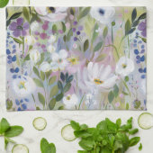 Soft Meadow Floral Aquarell Geschirrtuch (Gefaltet)