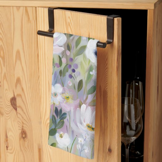 Soft Meadow Floral Aquarell Geschirrtuch (Drittel gefaltet)