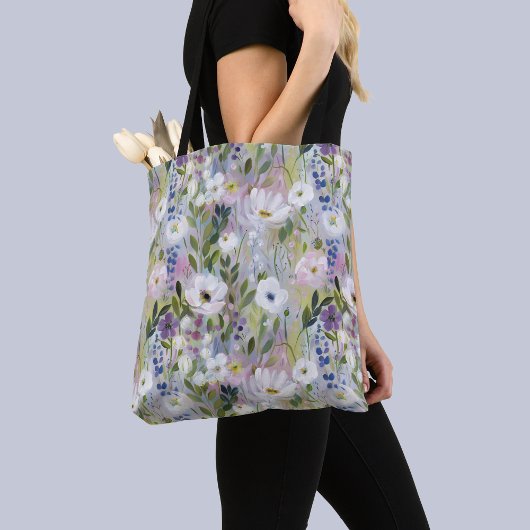 Soft Meadow Floral Aquarell Tasche