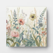 Soft Meadow Impression - Botanische Wand in Aquare Fotoplatte (Vorderseite)