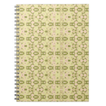 Soft Meadow Lattice Spiral Foto-Notizbuch
