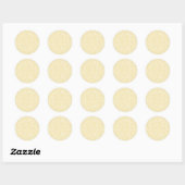 Soft Meadow Neutral - Buttercreme Runder Aufkleber (Blatt)