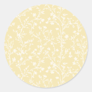 Soft Meadow Neutral - Buttercreme Runder Aufkleber