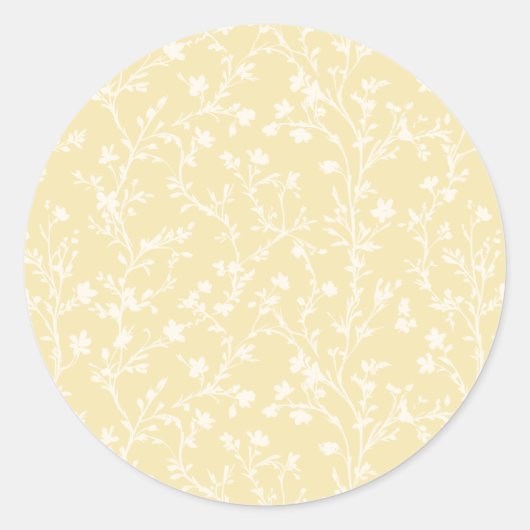 Soft Meadow Neutral - Buttercreme Runder Aufkleber (Vorderseite)