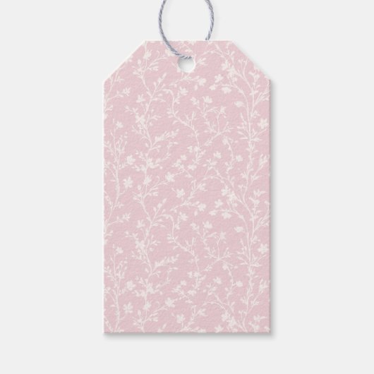 Soft Meadow Neutral - Rosafarben Geschenkanhänger (Vorderseite)
